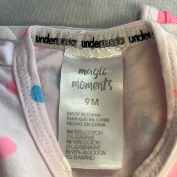 Under works - Magic Moments Convertible Pink Polka Dot Onesie Sleeper - Picture 2 of 6